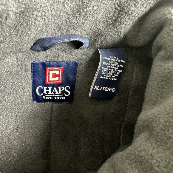 Vintage Chaps Vest Full Zip Fleece Lined Zip Pockets Sleeveless Golf Men Size XL - Picture 9 of 9